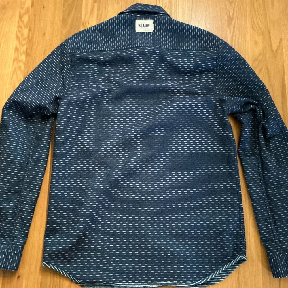 BLAUW Scotch & Soda Amsterdam Reversible Blue Stripe Long Sleeve‎ Shirt - sz S/M